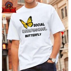 Kids Social Homeschool Butterfly Unisex T Shirt