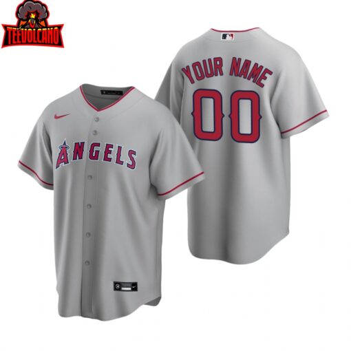 Los Angeles Angels Custom Gray Road Replica Jersey