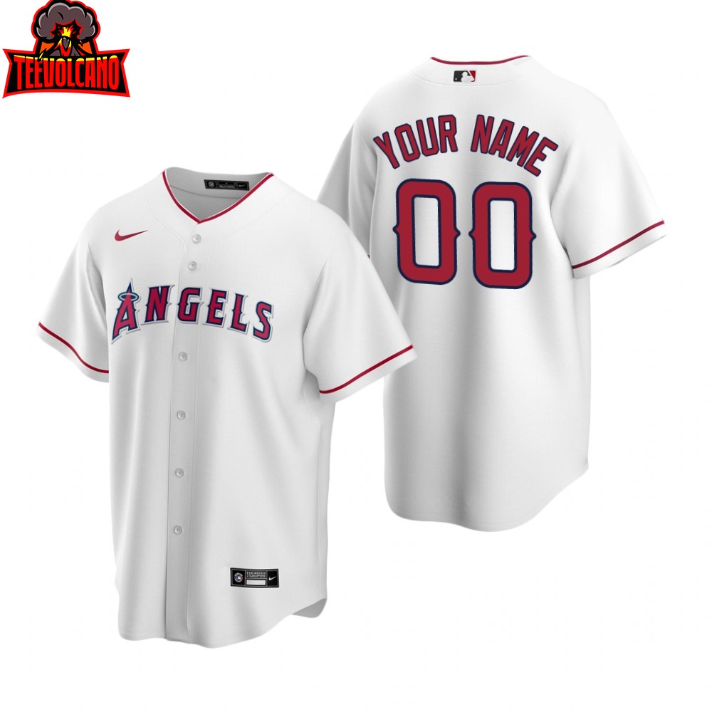 Los Angeles Angels Custom White Home Replica Jersey