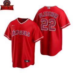 Los Angeles Angels David Fletcher Red Alternate Replica Jersey