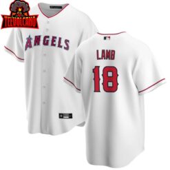 Los Angeles Angels Jake Lamb White Home Replica Jersey