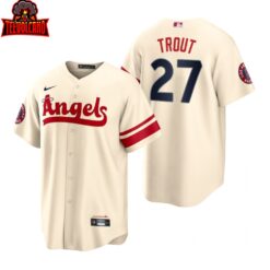 Los Angeles Angels Mike Trout Cream 2022 City Connect Replica Jersey