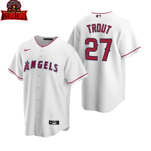 Los Angeles Angels Mike Trout White Replica Home Jersey