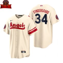 Los Angeles Angels Noah Syndergaard Cream 2022 City Connect Replica Jersey