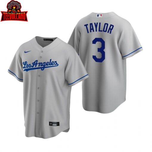 Los Angeles Dodgers Chris Taylor Gray Road Replica Jersey