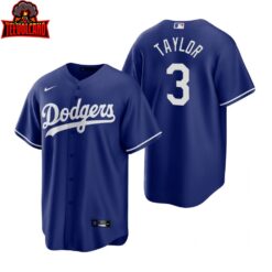 Los Angeles Dodgers Chris Taylor Royal Alternate Replica Jersey