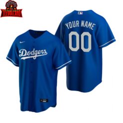Los Angeles Dodgers Custom Royal Alternate Replica Jersey