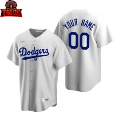 Los Angeles Dodgers Custom White Cooperstown Collection Jersey