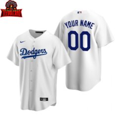 Los Angeles Dodgers Custom White Home Replica Jersey