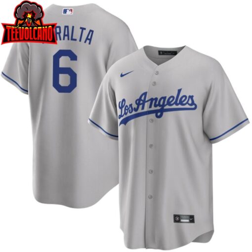 Los Angeles Dodgers David Peralta Gray Road Replica Jersey