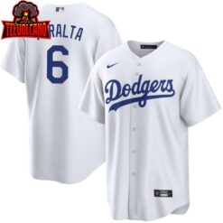 Los Angeles Dodgers David Peralta White Home Replica Jersey