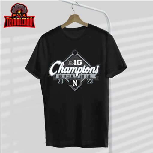 Northwestern Wildcats Big Ten Champs Softball 2023 T-Shirt