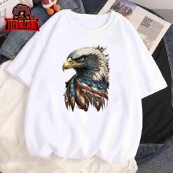 Patriotic Bald Eagle 4th Of July Men USA American Flag T-Shirt