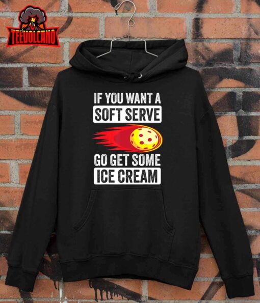 Pickleball Soft Serve Ice Cream Funny Pickleball T-Shirt