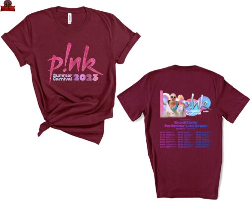 P!nk Pink Singer Summer Carnival 2023 Tour Two Sided Shirt