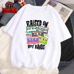 Raised On 90s Boy Bands Cassette Tape Retro T-Shirt