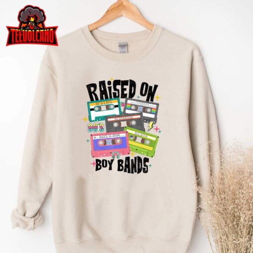 Raised On 90s Boy Bands Cassette Tape Retro T-Shirt