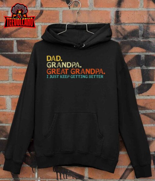 Retro Dad Grandpa Great Grandpa Fathers Day Funny T-Shirt