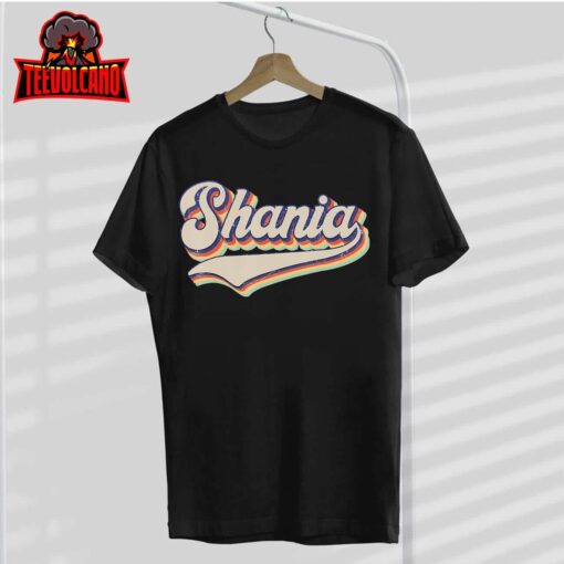 Shania Name Personalized Vintage Retro Gift Men Women T-Shirt