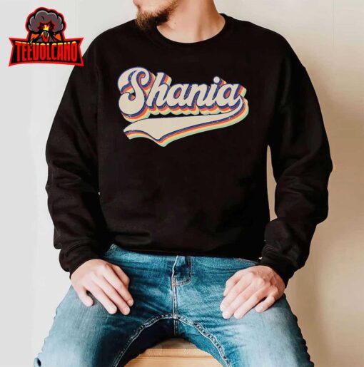 Shania Name Personalized Vintage Retro Gift Men Women T-Shirt