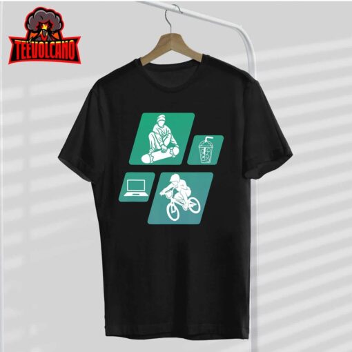 Show Your Love For BMX, Coffee, SkateBoarding and Laptops T-Shirt