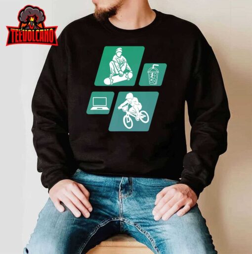 Show Your Love For BMX, Coffee, SkateBoarding and Laptops T-Shirt