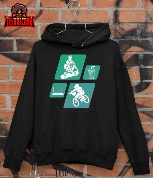 Show Your Love For BMX, Coffee, SkateBoarding and Laptops T-Shirt