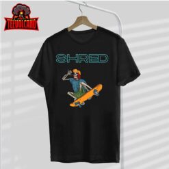 Shred It Up With This Skateboard Design, Skeleton Ripping Up T-Shirt