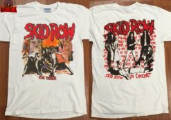 Skid Row On Tour Youth Gone Wild Concert T-Shirt, 80’s Skid Row In Concert Shirt