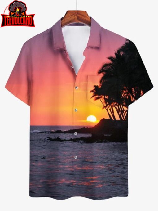 Sunset By The Ocean Hawaiian shirt