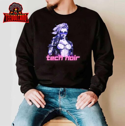 Tech Noir Cyberpunk Girl Unisex T-Shirt