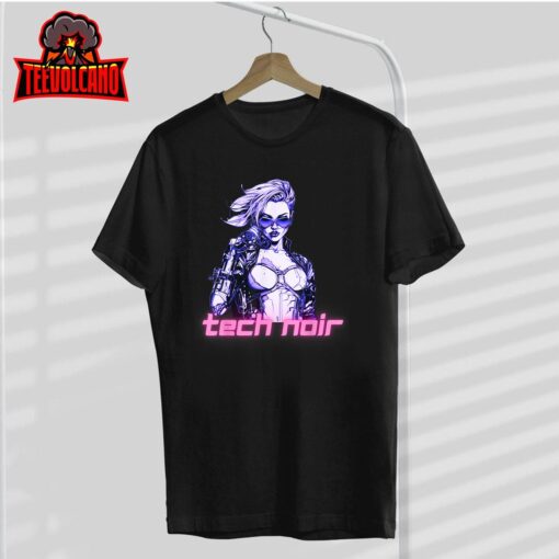 Tech Noir Cyberpunk Girl Unisex T-Shirt