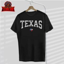 Texas T Shirt Women Men Kids Texas State Map Flag Distressed T-Shirt