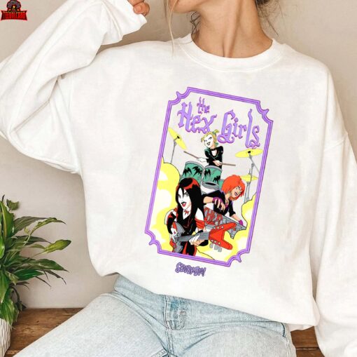 The Hex Girls T-Shirt, Vtg The Hex Girls Rock Band Music Sweatshirt