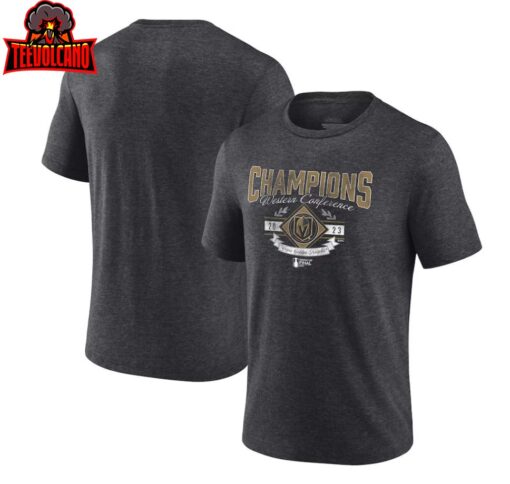 Vegas Golden Knights 2023 Western Conference Champions Icing Tri-Blend T-Shirt