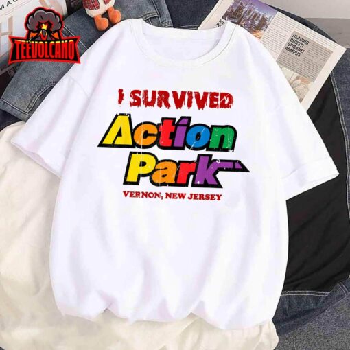 Vintage I Survived In Action Retro Park T-Shirt