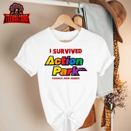 Vintage I Survived In Action Retro Park T-Shirt