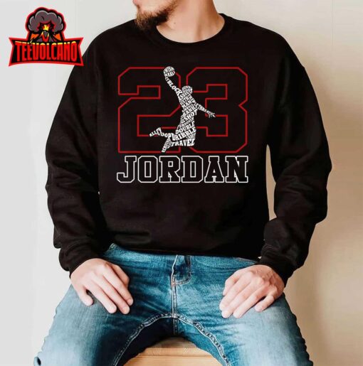 Vintage Jordan Basketball Player Gifts For Men Boys T-Shirt