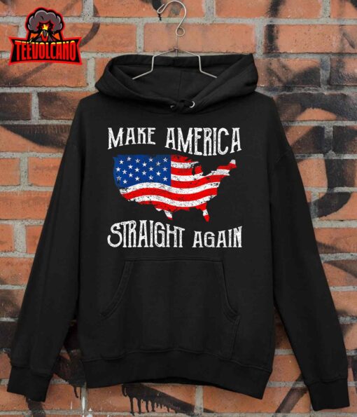 Vintage Make America Straight Again Groovy Unisex T-Shirt