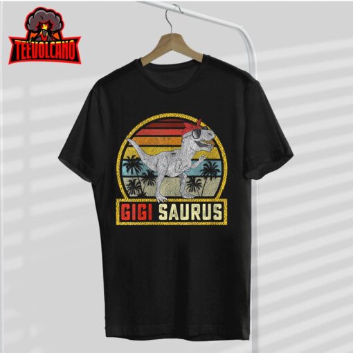 Womens Gigisaurus T Rex Dinosaur Retro Vintage Graphic T-Shirt