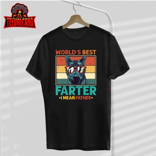 Worlds Best Farter I Mean Father t shirt Best Cat Dad Ever Unisex T-Shirt