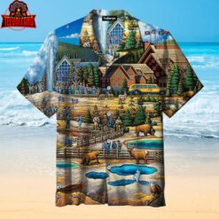 Yellowstone Old Faithful Hawaiian Shirt