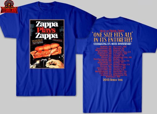 Zappa Plays Zappa Music Of Frank Zappa 2015 World Tour Black T-Shirt