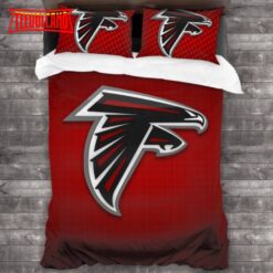 100 Washed Microfiber NFL Atlanta Falcons Logo Bedding Set 3PCS Duvet Cover