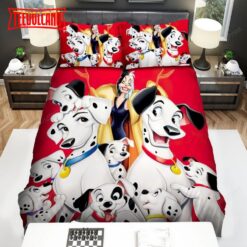 101 Dalmatians Movie Poster Cute Bed Sheets Duvet Cover Bedding Sets
