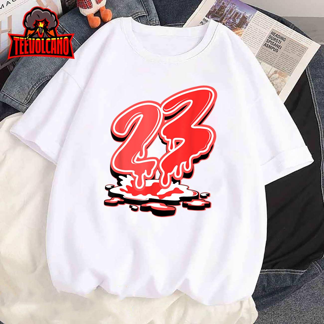 23 Drip Retro White Infrared 7s Matching T-Shirt