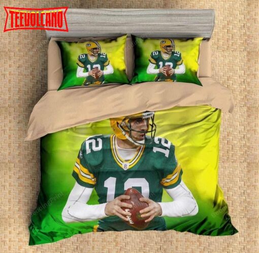 3D Aaron Rodgers Green Bay Packers Duvet Cover Bedding Sets