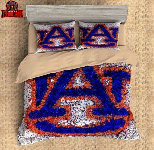 3d Auburn Tigers Duvet Cover Bedding Set