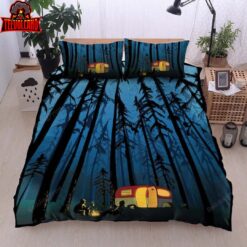 3D Camping Car In The Forest At Night Bedding Sets