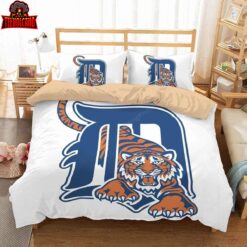 3d Detroit Tigers Duvet Cover Bedding Set